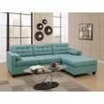 thumbnail image 1 of Polyfiber Linen Fabric Sectional Sofa In Blue, 1 of 2