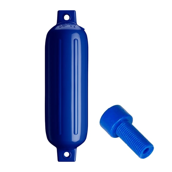 Polyform G-3 Twin Eye Fender 5.5" x 19" - Cobalt Blue w/Adapter | Bundle of 2