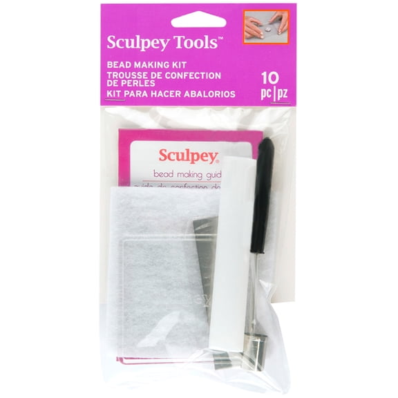 Sculpey Tools: Bead Making Kit - Clay Sculpting Tools, Sandpaper-Blade-Needle-Roller, Storage Pouch, DIY Jewelry Embellishments & Crafting Supplies