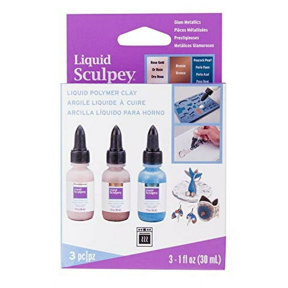 Polyform Sculpey Liquid Multi Pack Glam Metlcs 3pc