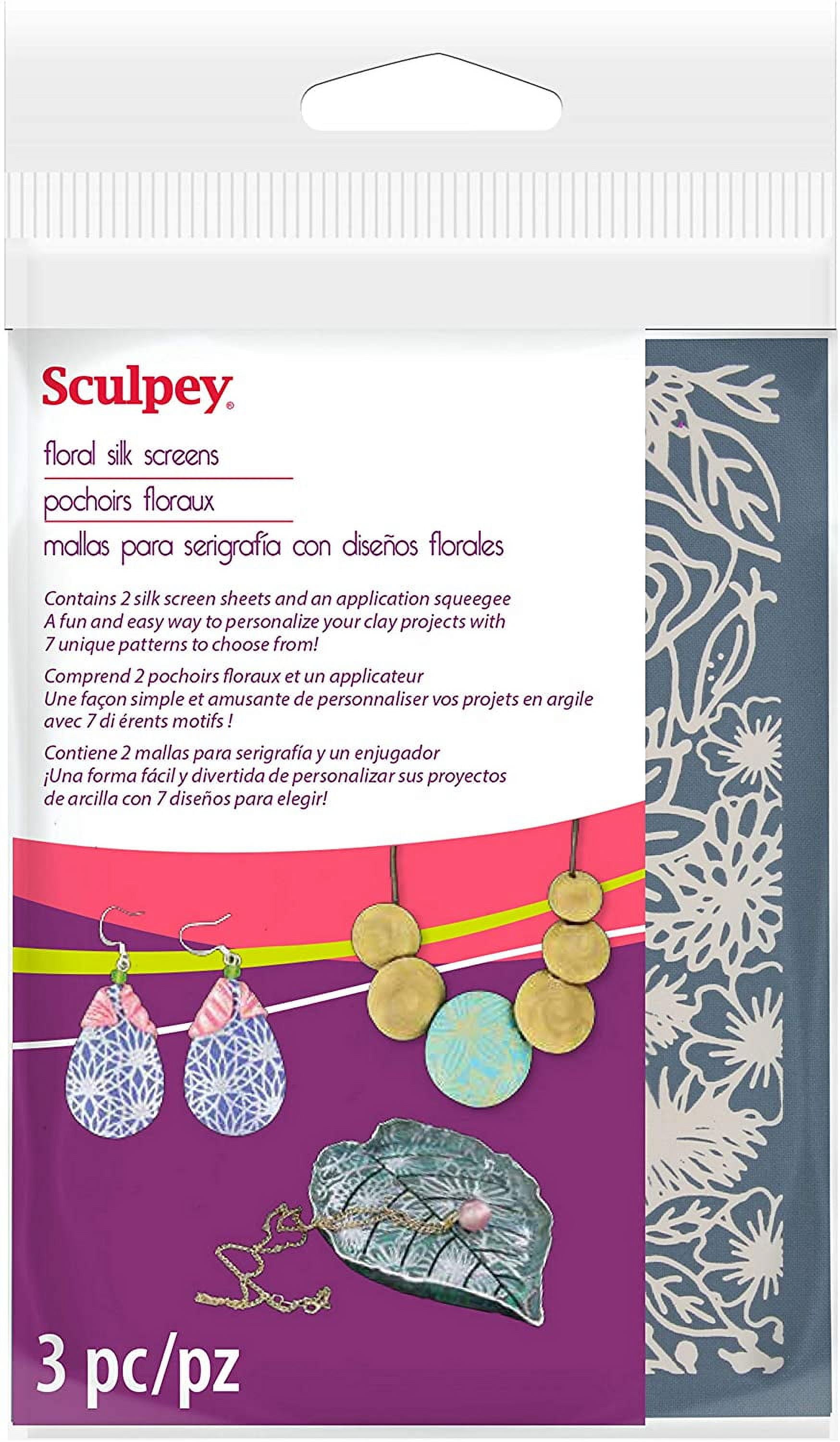 Polyform Sculpey Silk Screen Set Florals