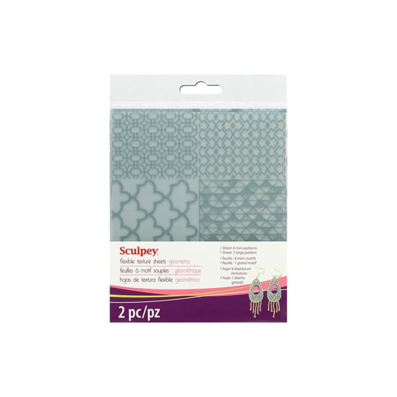 Polyform Sculpey Texture Sheet Geometric 2pc