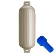 Polyform U.S. G-5 SAND W-AIR ADAPTER 8.8 x 26.8 in. G-5 Twin Eye Fender with Adapter, Sand