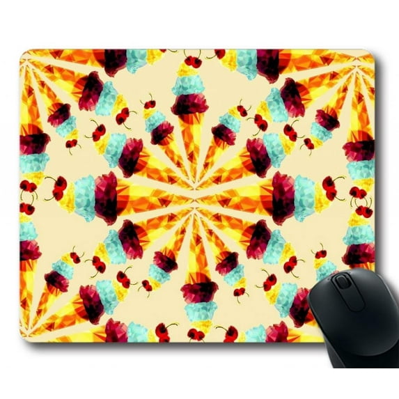 Polygon IceCream Mouse pads Gaming Mouse Pad 9.84x7.87 inches