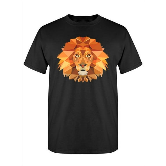 Polygon Lion Art T-Shirt Men -Image by Shutterstock, Male Small