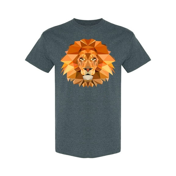 Polygon Lion Art T-Shirt Men -Image by Shutterstock, Male Small
