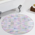 thumbnail image 1 of Polygon Pattern Rainbow Round Carpet Circle Rug Outdoor Patio Area Rug Washable Large Area Rugs Hallway Room Decor Fitness Mats, 1 of 8