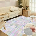 thumbnail image 1 of Polygon Pattern Rainbow Soft Large Area Rugs Washable Rug With Non-Slip Backing Carpet For Living Room Bedroom Kitchen, 1 of 6