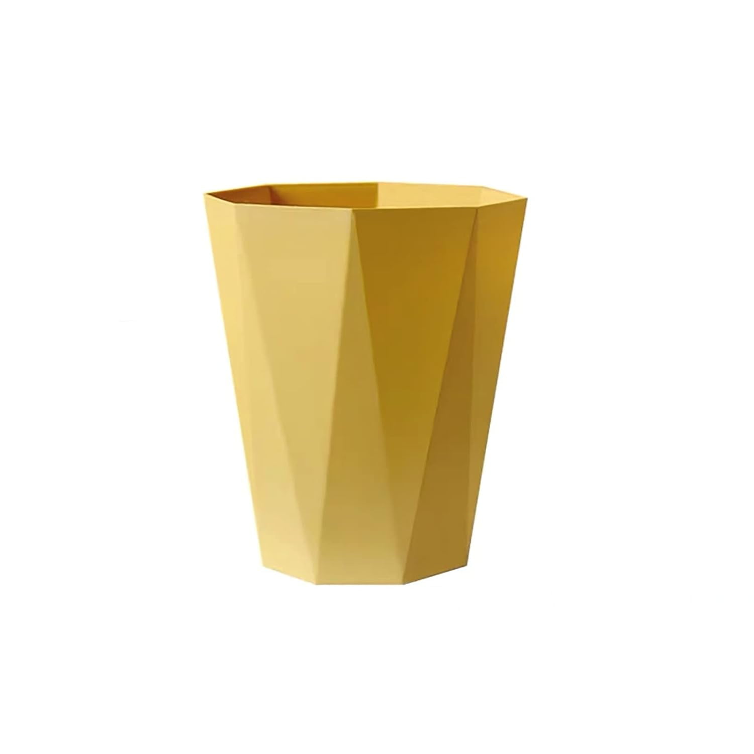 Polygon Small Trash Can Round Plastic Wastebasket, Wastebasket Garbage