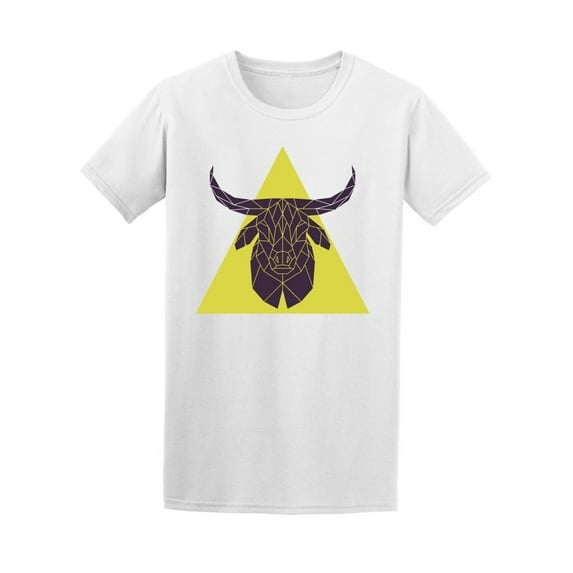 Polygonal Buffalo Head Animal T-Shirt Men -Image by Shutterstock, Male 3X-Large