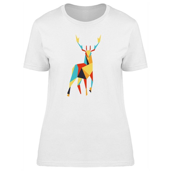 Polygonal Deer T-Shirt Men -Image by Shutterstock, Male 4X-Large
