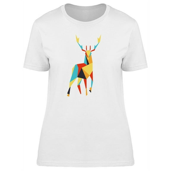 Polygonal Deer T-Shirt Men -Image by Shutterstock, Male Large