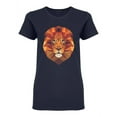 thumbnail image 1 of Polygonal Lion Head Design Shaped T-Shirt Women -Image by Shutterstock, Female Large, 1 of 2