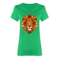 thumbnail image 1 of Polygonal Lion Head Design Shaped T-Shirt Women -Image by Shutterstock, Female Small, 1 of 2