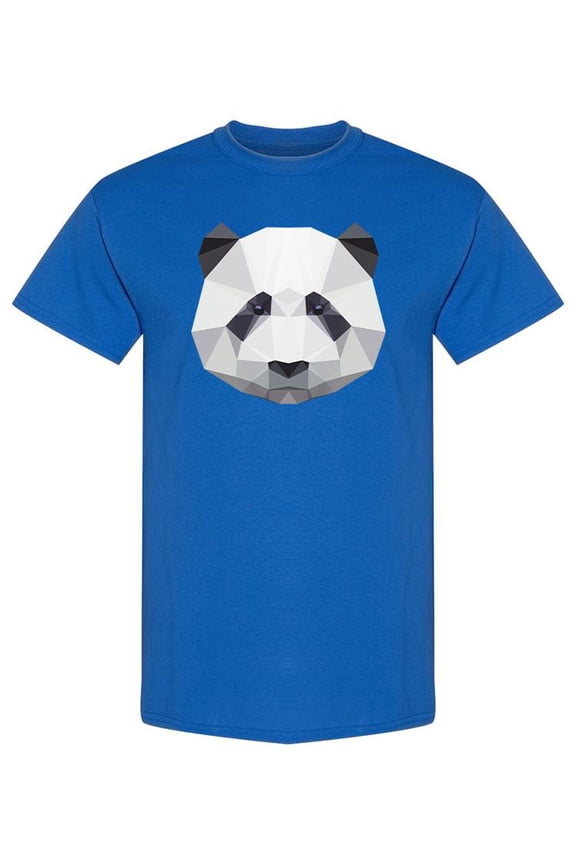 Polygonal Panda Face T-Shirt Men -Image by Shutterstock, Male Large