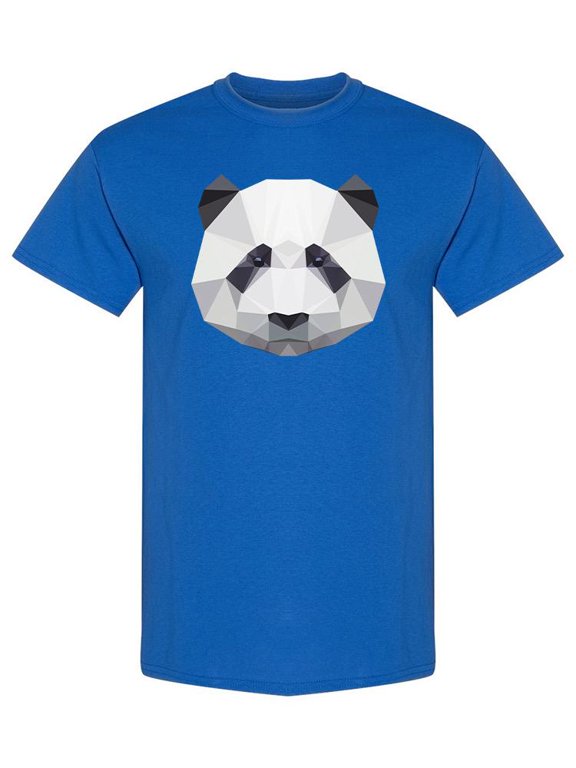 Polygonal Panda Face T-Shirt Men -Image by Shutterstock, Male Large