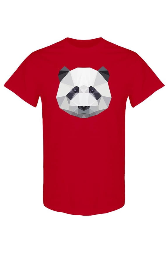 Polygonal Panda Face T-Shirt Men -Image by Shutterstock, Male Medium
