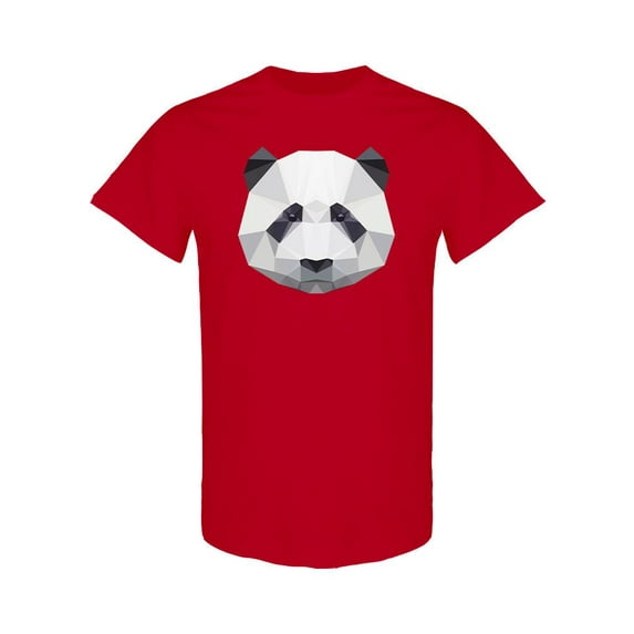 Polygonal Panda Face T-Shirt Men -Image by Shutterstock, Male x-Large