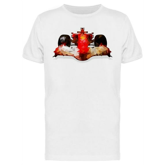 Polygonal Racing Car T-Shirt Men -Image by Shutterstock, Male Large