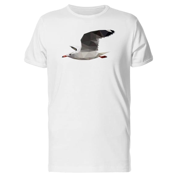 Polygonal Seagull Flying Around Tee Men's -Image by Shutterstock