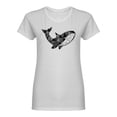 thumbnail image 1 of Polygonal Whale Shaped T-Shirt Women -Image by Shutterstock, Female Small, 1 of 2