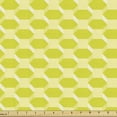 thumbnail image 1 of Ambesonne Polygons Fabric by the Yard Upholstery, Abstract Hexagons Squares, 10 Yards, Cream Yellow Green, 1 of 4