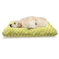 thumbnail image 1 of Polygons Pet Bed, Continuous Geometric Simple Hexagons and Squares Abstract Modern Pattern, Resistant Pad for Dogs and Cats Cushion with Removable Cover, 24" x 39", Cream Yellow Green, by Ambesonne, 1 of 4