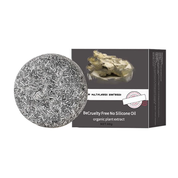Polygonum Oil Control Shampoo Bar For Dandruff & Itchy Scalp Natural Moisturizing Solid Hair Cleanser 60G Plastic Box