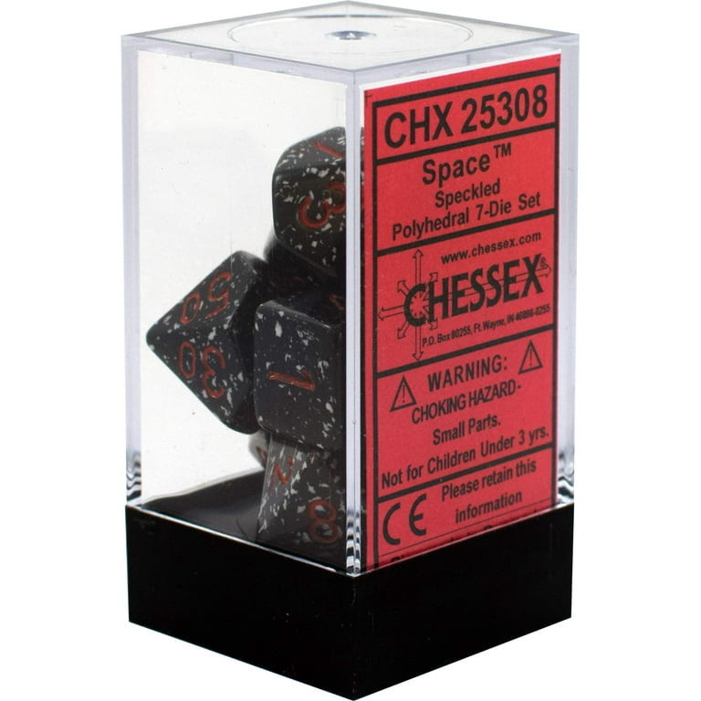 Chessex CHX25308 Dice - Speckled: 7Pc Space Chessex CHX25308 Dice - Speckled: 7Pc Space