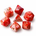 Polyhedral Dice Set 7 Piece, 0.6299 in Acrylic RPG Dice for D&D Board ...