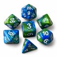 Polyhedral Dice Set 7 Piece, 0.6299 in Acrylic RPG Dice for D&D Board ...