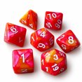 Polyhedral Dice Set 7 Piece, 0.6299 in Acrylic RPG Dice for D&D Board ...