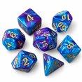 Polyhedral Dice Set 7 Piece, 0.6299 in Acrylic RPG Dice for D&D Board ...