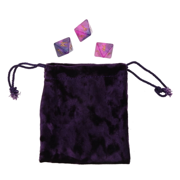 Polyhedral Dices Set of 3 Divination Table Board Roll Game Dices with 8 Sided Design for Evening Event Gathering Supply