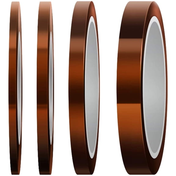 Polyimide Film Tape Polyimide Electronic Insulation Tape Heat Resistant Tape For 3D Printer Tape Masking Tape For Masking, Soldering, Printed Circuit Board Diy Insulator