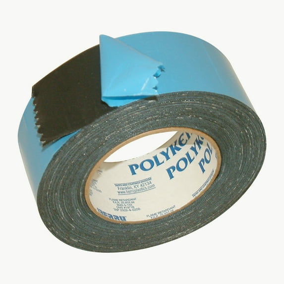 Polyken 105C Multi-Purpose Double-Sided Carpet Tape: 2 in. (48mm actual) x 75 ft. (Black)