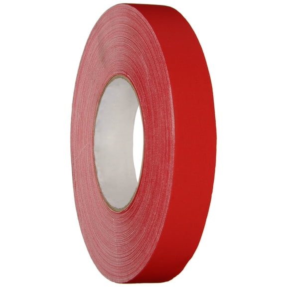 Polyken 510 Red Gaffers Tape 1" x 55 Yards, Professional Grade, UV Fluorescent, No Residue, Non-Reflective (Gaff Tape), 1 Roll CA1