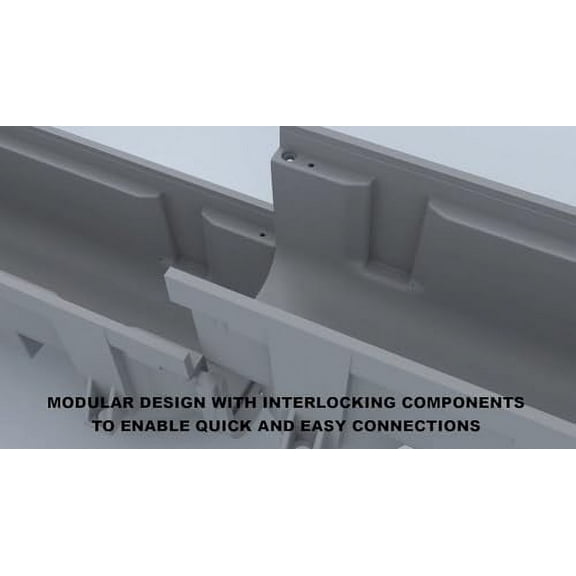 Polylok Heavy Duty 4ft Trench Drain & Grate - Black