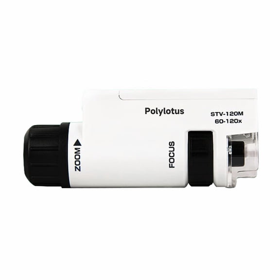 Polylotus LED microscopes,2 In 1 Portable Microscope With Base For Desktop 200X Pocket Microscope Microscope