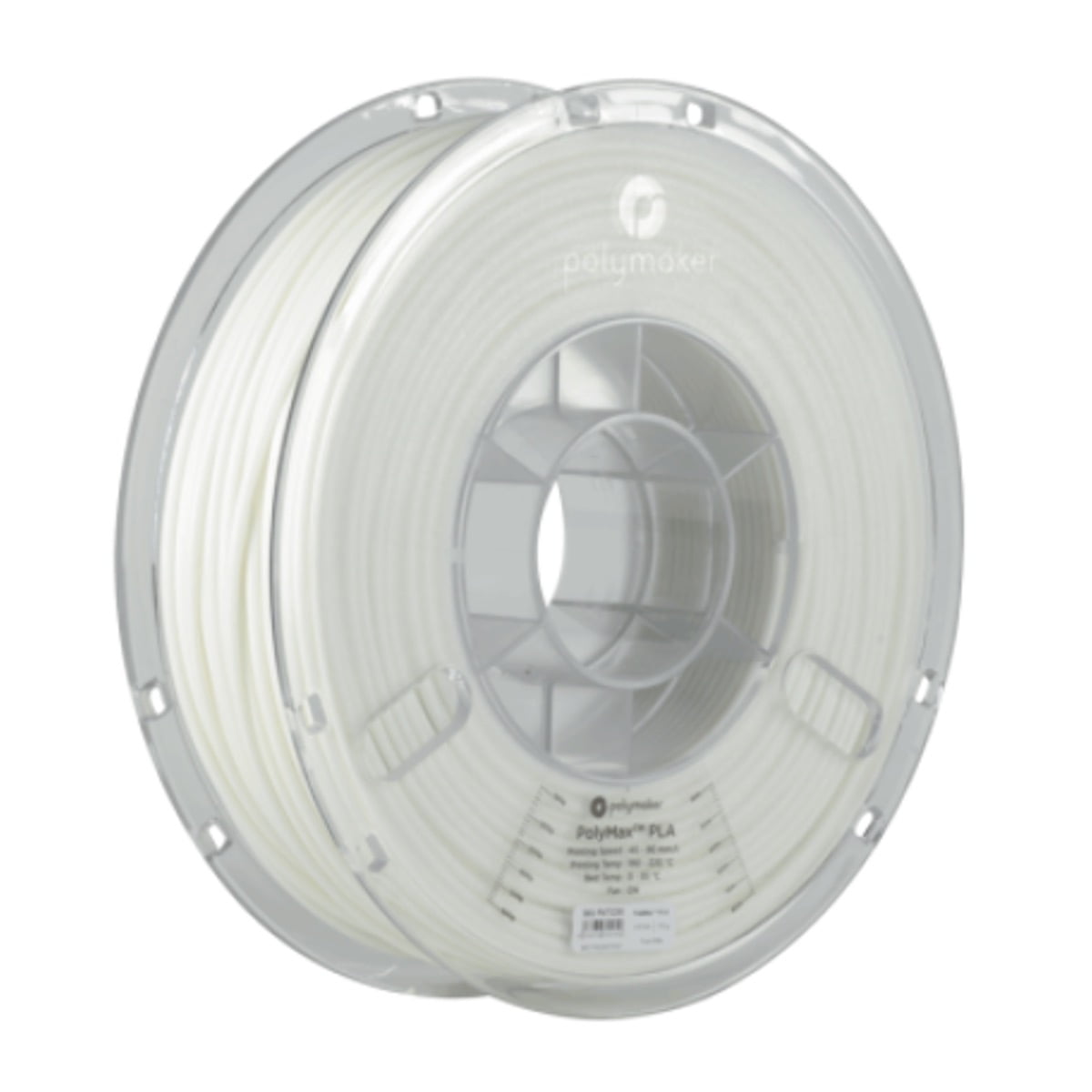 Polymaker PolyMax PLA Filament - 2.85mm, 750g, White