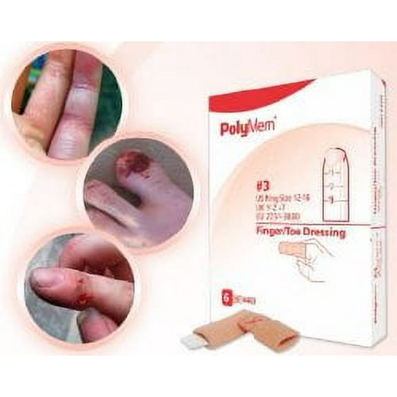 Polymem Adhesive Dressing, Polyurethane / Film, Pink / White, 6/Box (771147_BX)
