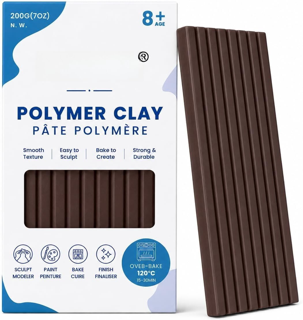 Polymer Clay, 200g/7 oz Brown Oven-Bake Clay for Sculpting - Walmart.com