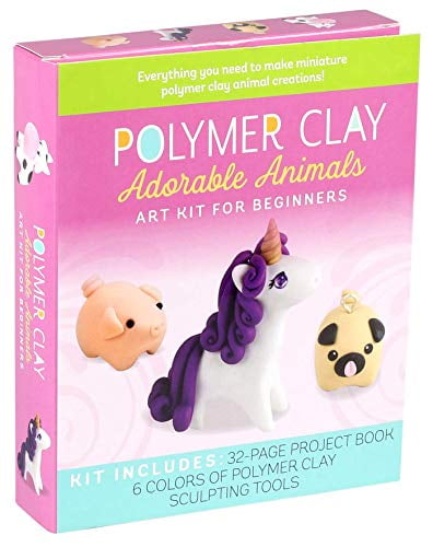 Pre-Owned Polymer Clay: Adorable Animals: Art Kit for Beginners (Paperback) 1645171655 9781645171652