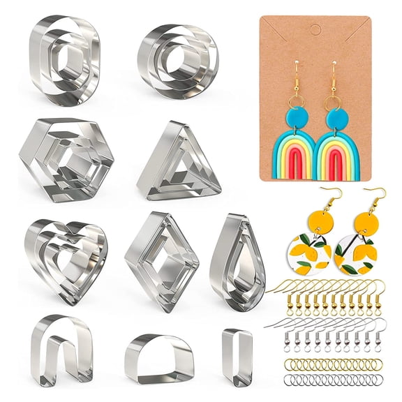 Polymer Clay Cutters Earring Mold Stainless Steel Handmade Tool Cake Diy Pottery Ceramic Craft Designer Jewelry Making Supplies