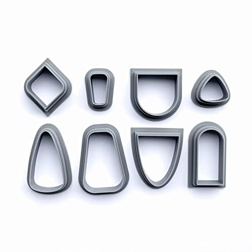 Polymer Clay Cutters for Earrings The Clayful Co Classic Shapes Pack Set of 6 Clay Cutters for Polymer Clay Jewelry Earrings Shapes - Cookie Cutters for Clay Jewelry Making