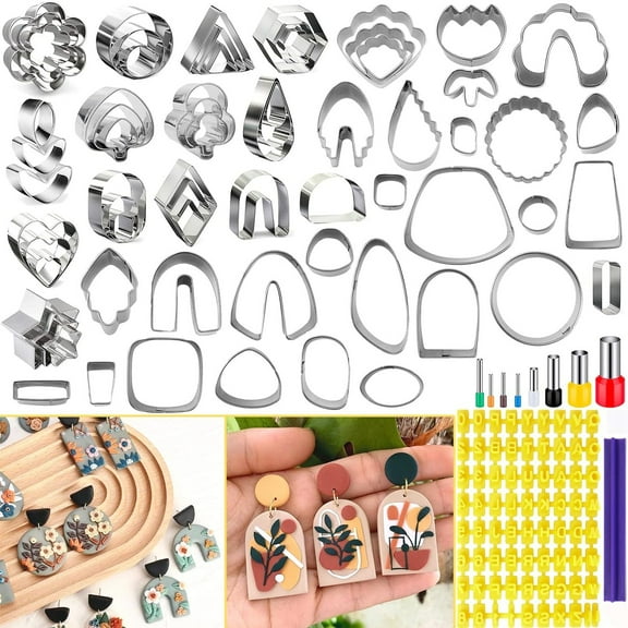 Polymer Clay Cutters Letter Mold Handmade Tool Pottery Diy Ceramic Craft Designer Jewelry Earring Making Supplies tools
