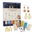thumbnail image 1 of Polymer Clay Earring Making Kit - Make 12 Earrings, Gift for Teens and Adult includes Jewelry Making Supplies, Clay Cutters, Tools & Accessories, Arts and Crafts for kids Ages 8 -12 girls, 1 of 5