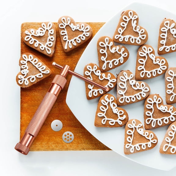 Polymer Clay Extruder Tool in Rose Plated Gold for Crafting and Cake Decoration