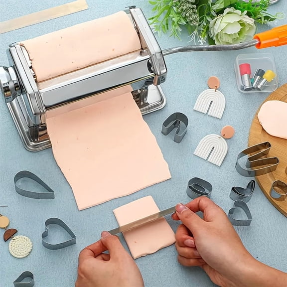 Polymer Clay Roller Machine with 6 Thickness Settings, 5.91-Inch Clay Conditioning Press