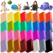 Polymer Clay Set 32 Colors Small Block Oven Bake Clay Non-Toxic Molding DIY Clay for Kids, Artists Softer